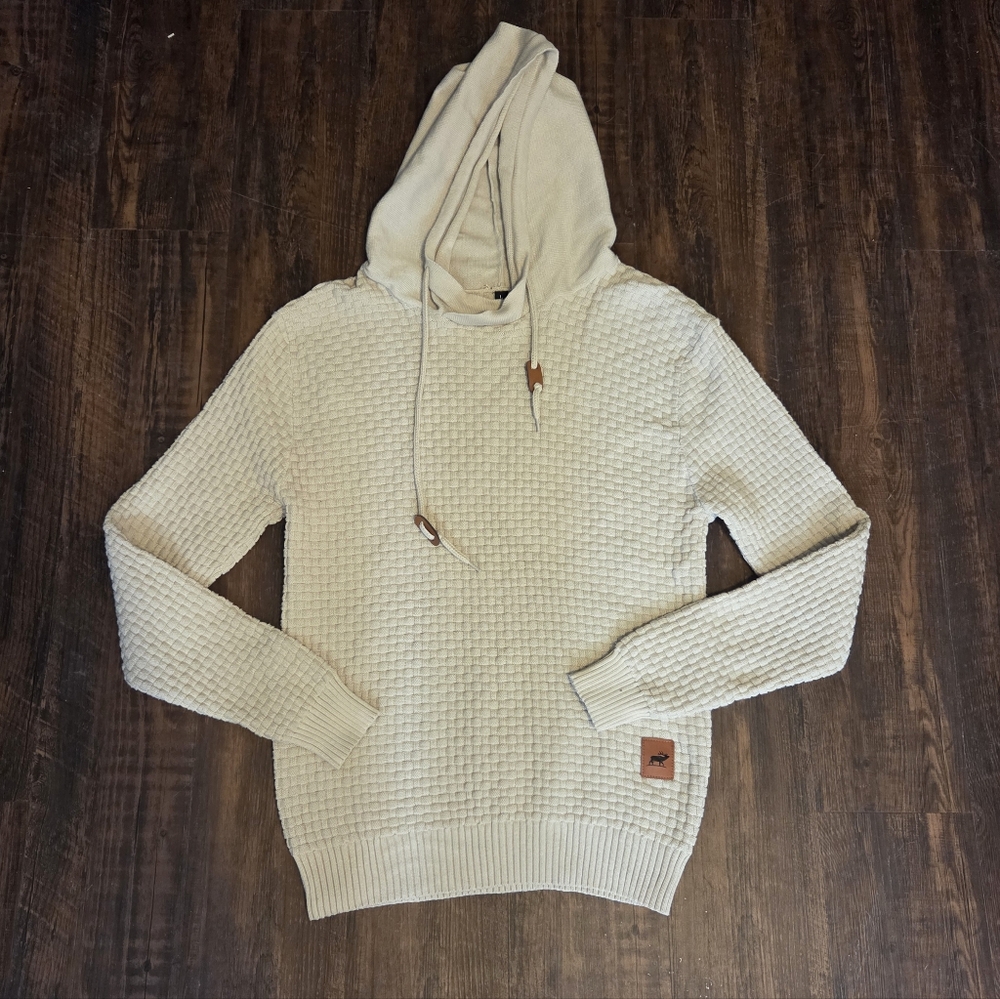 Women's Cream Hooded Sweater